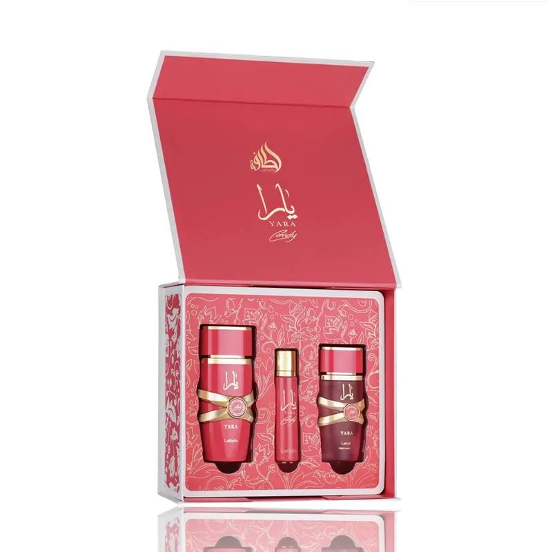 Снимка на Lattafa Yara Candy 100ml EDP + 12ml EDP + 50ml Hair Mist Giftset